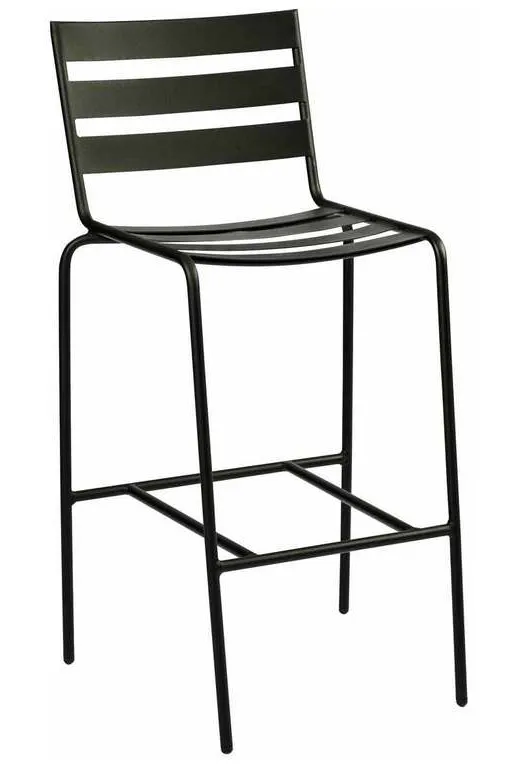 Woodard 110081.92 Metro Textured Black Stationary Bar Stool Woodard 110081.92 Metro Textured Black Stationary Bar Stool