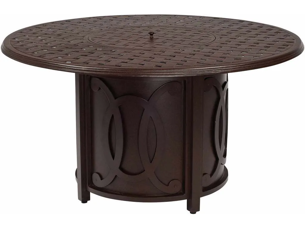 Woodard 69M747 Belden Accented Universal Round Fire Table Base with Round Burner Woodard 69M747 Belden Accented Universal Round Fire Table Base with Round Burner