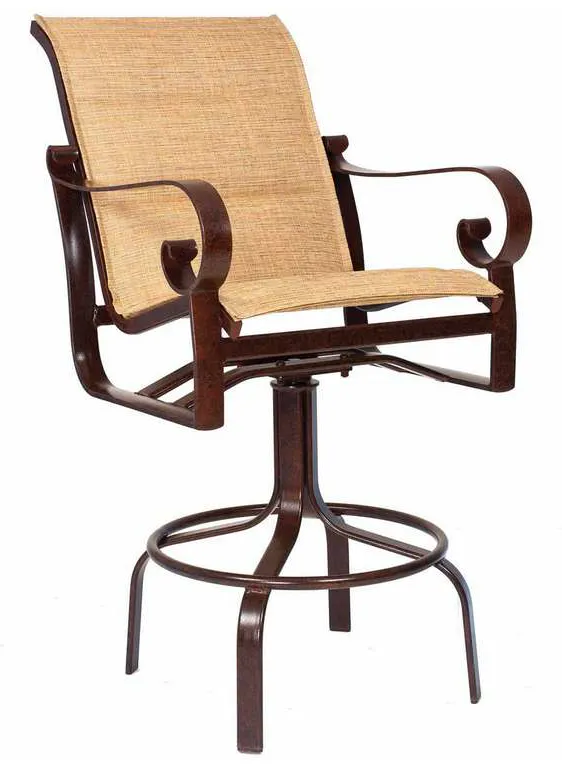 Woodard 62H568 Belden Padded Sling Swivel Bar Stool Woodard 62H568 Belden Padded Sling Swivel Bar Stool