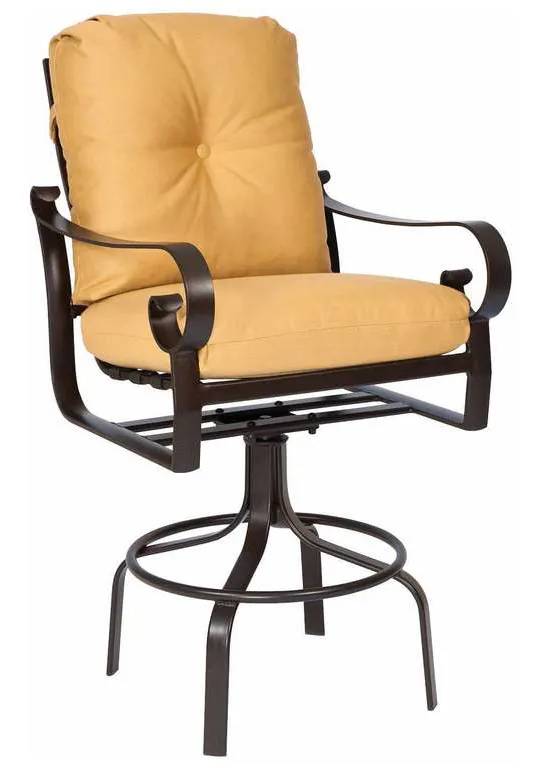 Woodard 690468M Belden Cushion Swivel Bar Stool Woodard 690468M Belden Cushion Swivel Bar Stool
