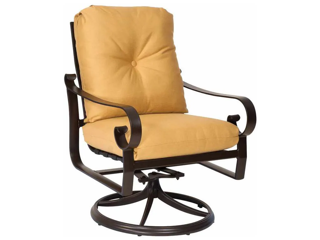 Woodard 690472M Belden   Cushion Swivel Rocking Dining Armchair