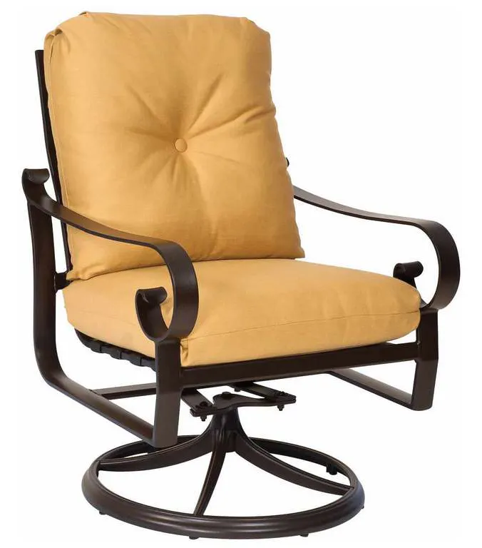 Woodard 690472M Belden Cushion Swivel Rocking Dining Armchair Woodard 690472M Belden Cushion Swivel Rocking Dining Armchair