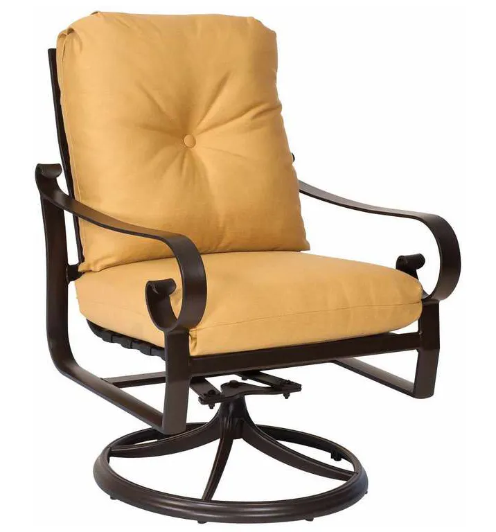 Woodard 690472M Belden Cushion Swivel Rocking Dining Armchair Woodard 690472M Belden Cushion Swivel Rocking Dining Armchair