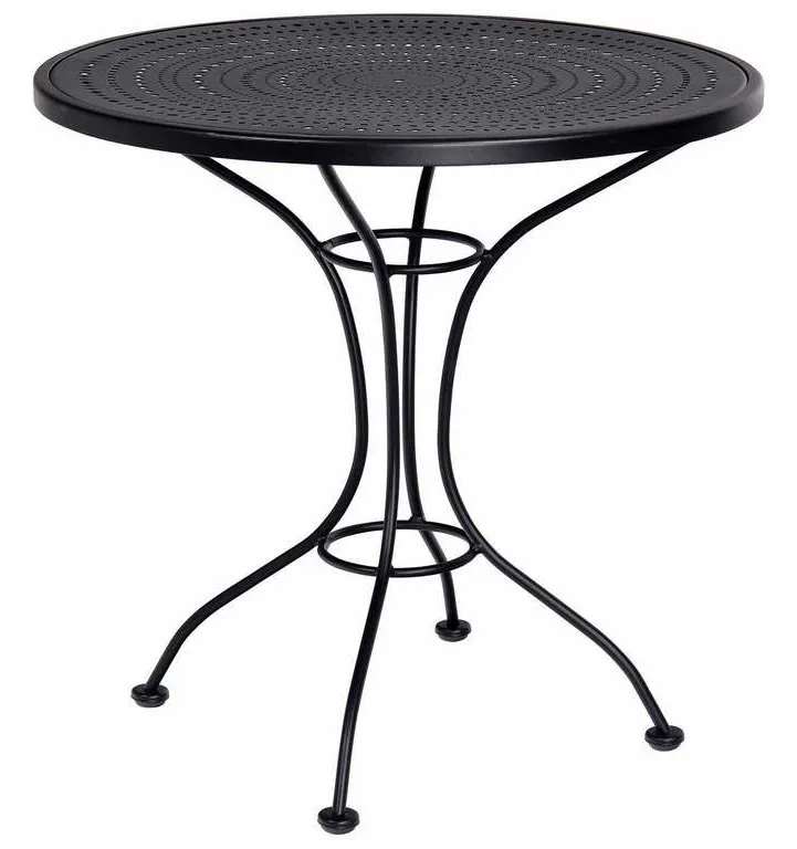 Woodard 380032 Parisienne 30 inch Round Bistro Table Pattern Metal Top Woodard 380032 Parisienne 30 inch Round Bistro Table Pattern Metal Top