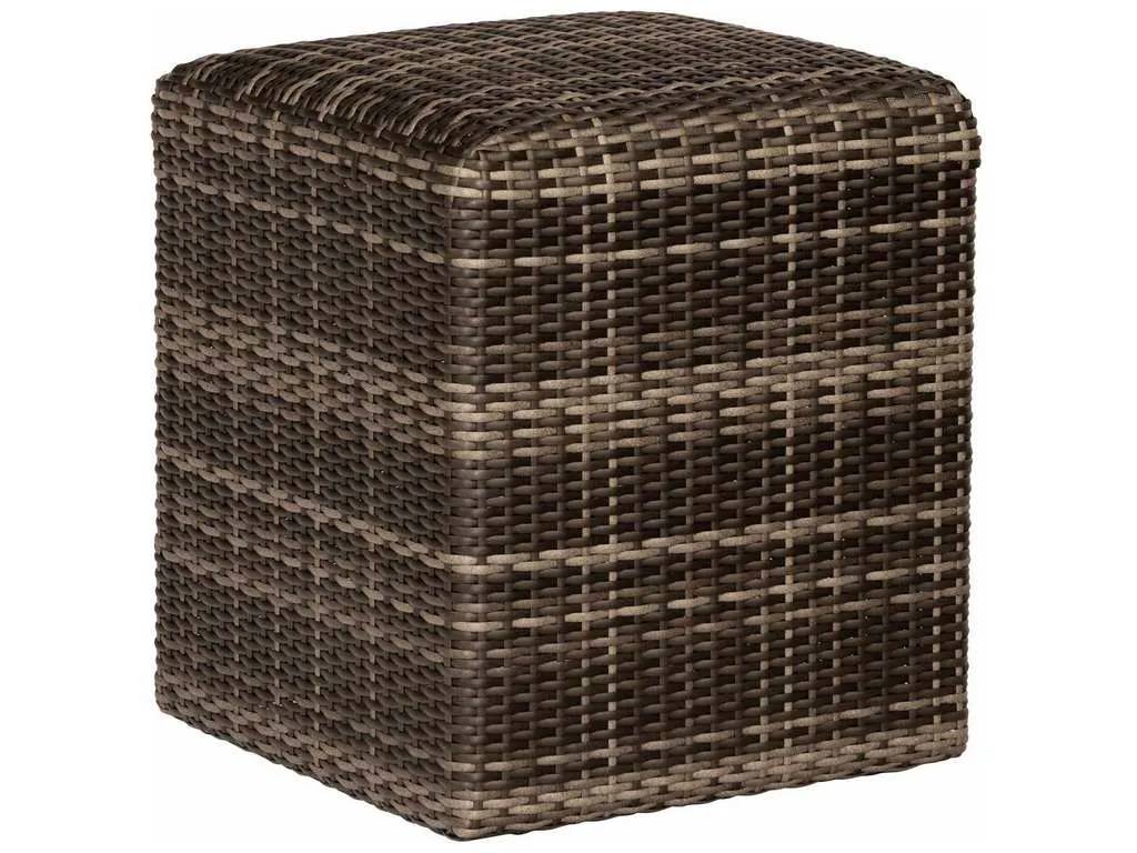 Woodard S508921  Canaveral Reticulated Cube in Charcoal Gray