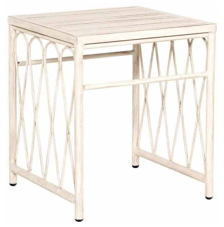 Woodard S650203 Cane End Table with Slatted Top Woodard S650203 Cane End Table with Slatted Top