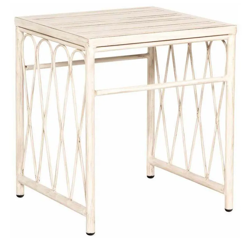Woodard S650203 Cane End Table with Slatted Top Woodard S650203 Cane End Table with Slatted Top