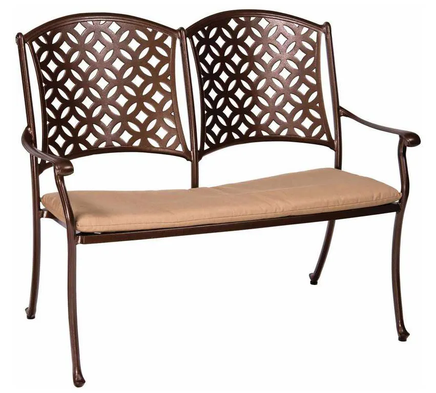 Woodard 3Y0404ST Casa Bench with Optional Seat Cushion Woodard 3Y0404ST Casa Bench with Optional Seat Cushion
