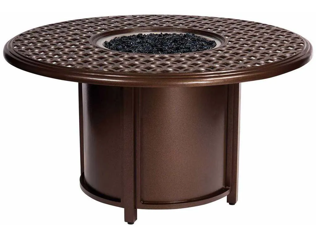 Woodard 3Y0747FP Casa Fire Round Chat Height Fire Table and Round Burner Woodard 3Y0747FP Casa Fire Round Chat Height Fire Table and Round Burner