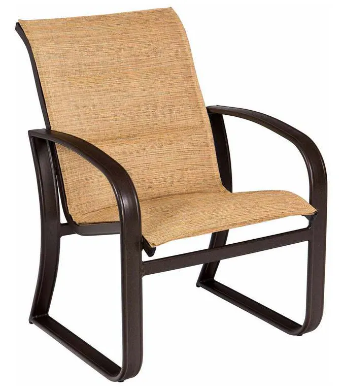 Woodard 2FH501 Cayman Isle Padded Sling Dining Armchair Woodard 2FH501 Cayman Isle Padded Sling Dining Armchair