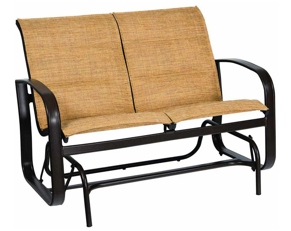 Woodard 2FX573 Cayman Isle Padded Sling Gliding Love Seat Woodard 2FX573 Cayman Isle Padded Sling Gliding Love Seat