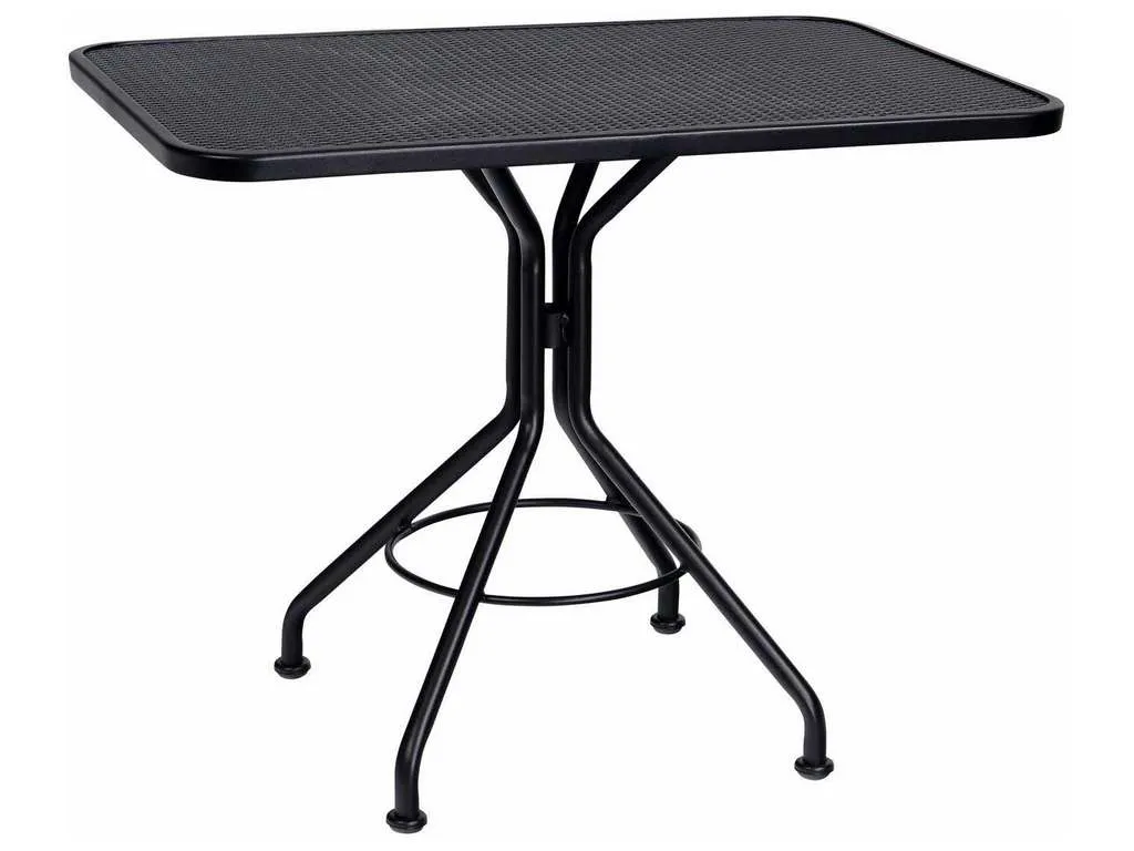 Woodard 280047  Mesh Top Set-Up 24 inch x 36 inch Rectangular Dining Table