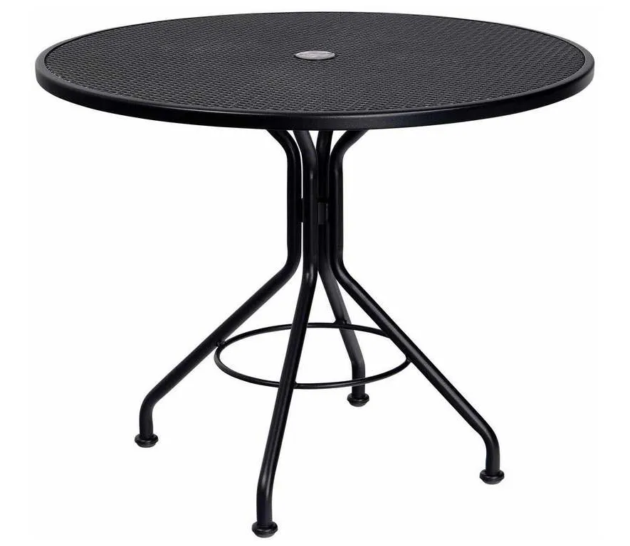 Woodard 280135 Mesh Contract+ 36 inch Round Bistro Umbrella Table Woodard 280135 Mesh Contract+ 36 inch Round Bistro Umbrella Table