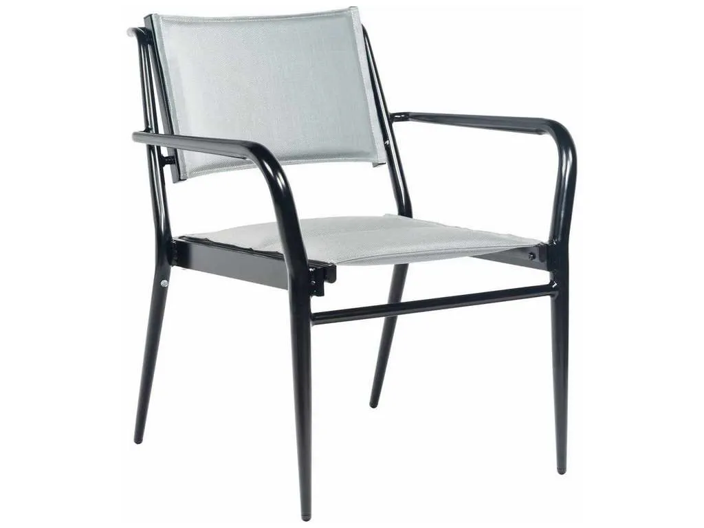 Woodard 120517 Daytona Padded Sling Dining Arm Chair Stacking