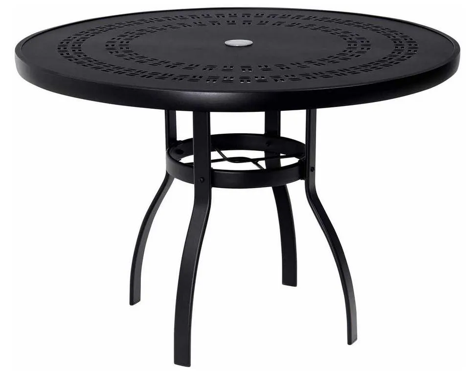 Woodard 820142A Deluxe 42 inch Round Umbrella Table with Trellis Top Woodard 820142A Deluxe 42 inch Round Umbrella Table with Trellis Top
