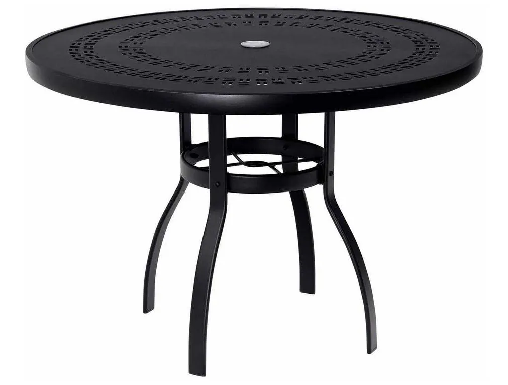 Woodard 820142A Deluxe 42 inch Round Umbrella Table with Trellis Top Woodard 820142A Deluxe 42 inch Round Umbrella Table with Trellis Top