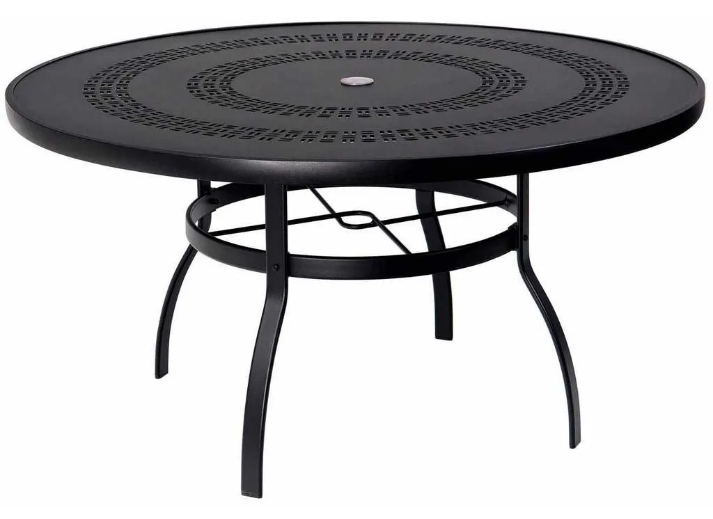 Woodard 820154A Deluxe 54 inch Round Umbrella Table with Trellis Top Woodard 820154A Deluxe 54 inch Round Umbrella Table with Trellis Top