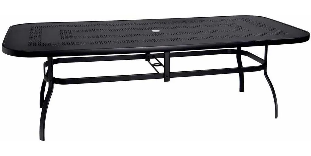 Woodard 820190A Deluxe 44 inch x 90 inch Rectangular Dining Table with Trellis Top Woodard 820190A Deluxe 44 inch x 90 inch Rectangular Dining Table with Trellis Top