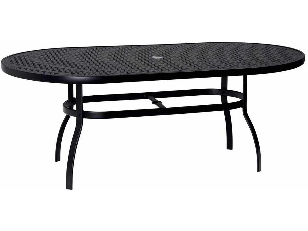 Woodard 826174WL  Deluxe 42 inch x 74 inch Oval Umbrella Table with Lattice Top