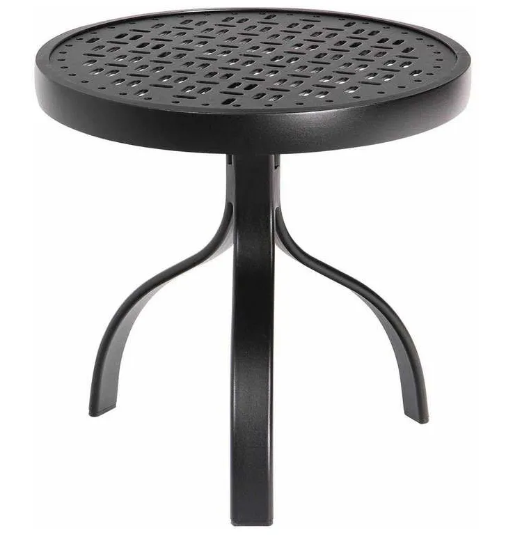 Woodard 826604WL Deluxe 18 inch Round End Table with Lattice Top Woodard 826604WL Deluxe 18 inch Round End Table with Lattice Top