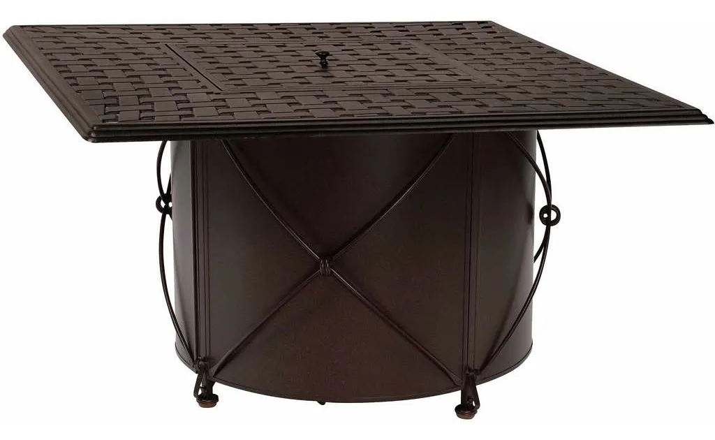 Woodard 4TM338 Derby Accented Universal Round Fire Table Base with Square Burner Woodard 4TM338 Derby Accented Universal Round Fire Table Base with Square Burner