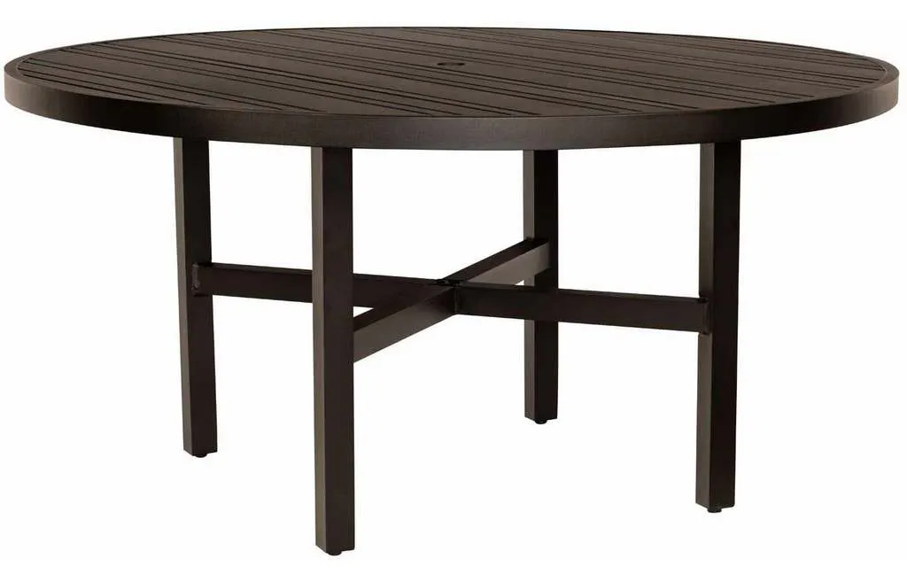 Woodard 4V4800 02660 Tri Slat Complete Tables Round Dining Umbrella Table Woodard 4V4800 02660 Tri Slat Complete Tables Round Dining Umbrella Table