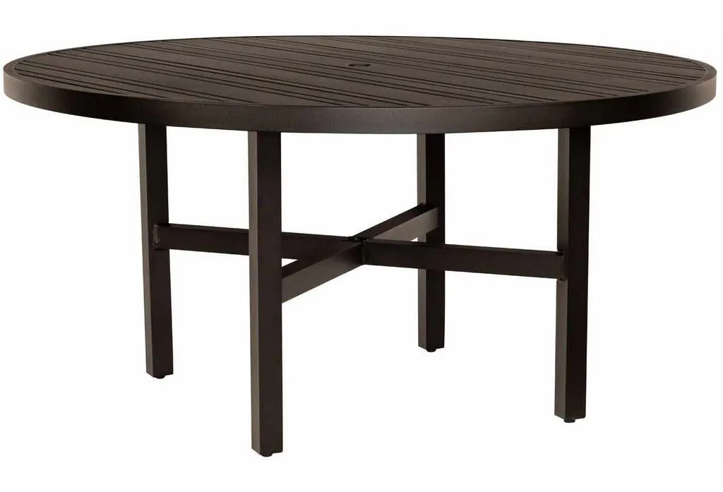 Woodard 4V4800 02660 Tri Slat Complete Tables Round Dining Umbrella Table Woodard 4V4800 02660 Tri Slat Complete Tables Round Dining Umbrella Table