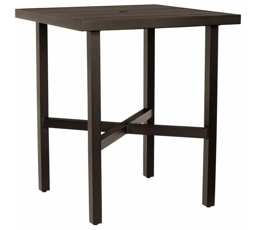 Woodard 4V6600 02637 Tri Slat Complete Tables Square Bar Height Table Woodard 4V6600 02637 Tri Slat Complete Tables Square Bar Height Table