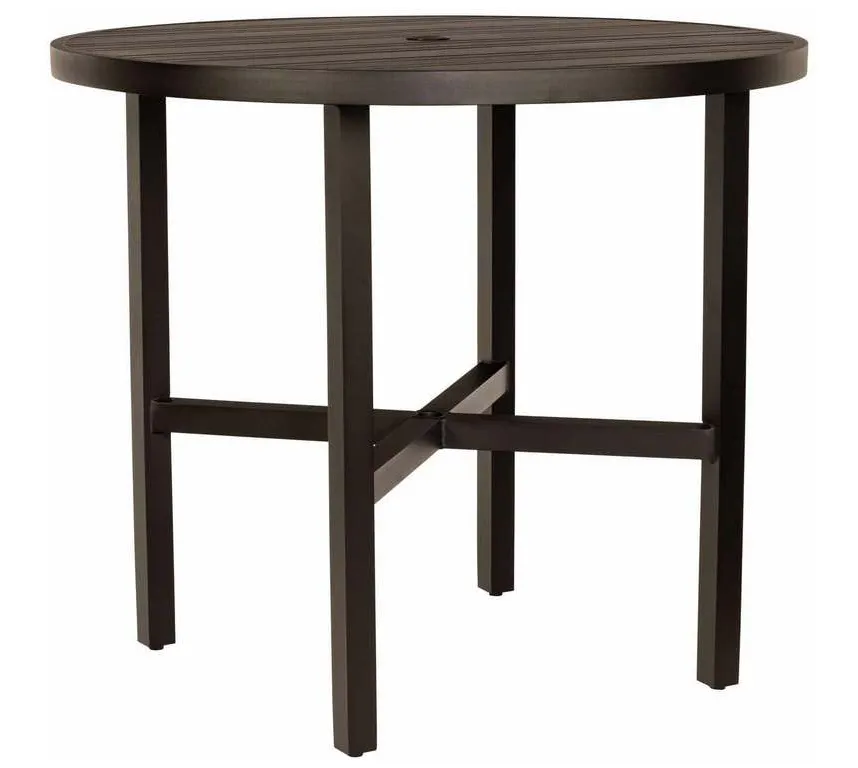 Woodard 4V6600 02648 Tri Slat Complete Tables Round Bar Height Table Woodard 4V6600 02648 Tri Slat Complete Tables Round Bar Height Table
