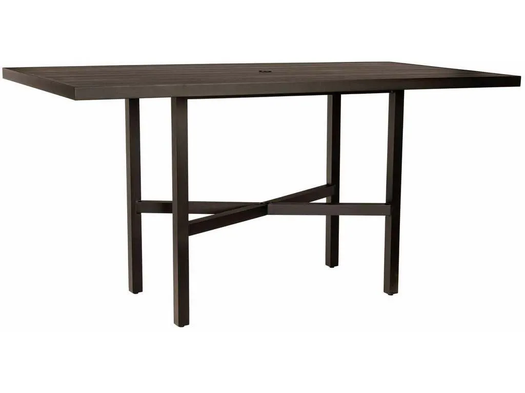 Woodard 4V6700  02684 Tri Slat Complete Tables Rectangular Bar Height Table