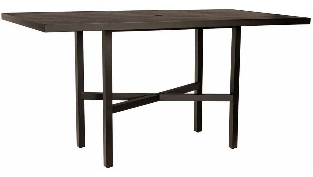 Woodard 4V6700 02684 Tri Slat Complete Tables Rectangular Bar Height Table Woodard 4V6700 02684 Tri Slat Complete Tables Rectangular Bar Height Table