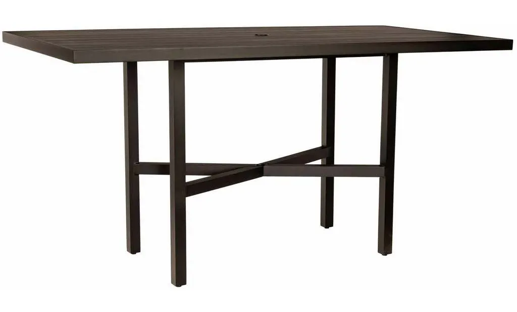 Woodard 4V6700 02684 Tri Slat Complete Tables Rectangular Bar Height Table Woodard 4V6700 02684 Tri Slat Complete Tables Rectangular Bar Height Table
