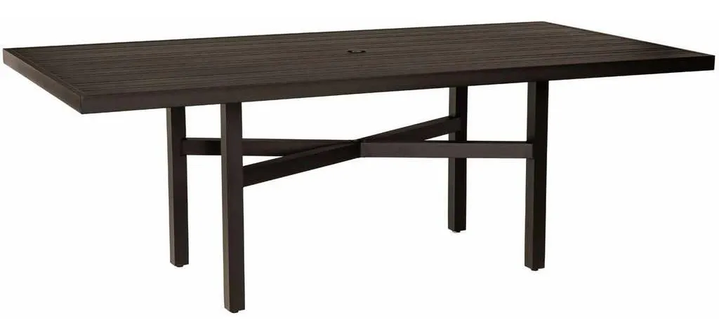 Woodard 4V7200 02684 Tri Slat Complete Tables Rectangular Dining Umbrella Table Woodard 4V7200 02684 Tri Slat Complete Tables Rectangular Dining Umbrella Table