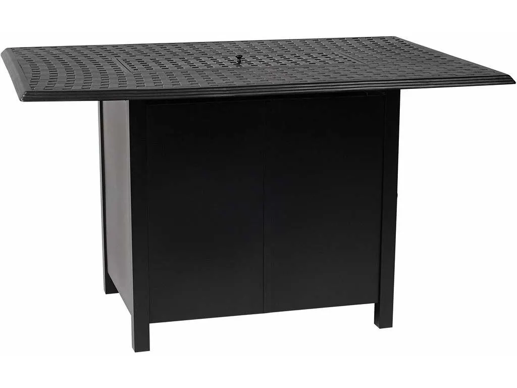 Woodard 650LCT  Rectangular Counter Height Fire Pit Base with Rectangular Burner