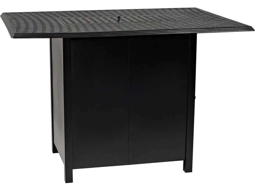 Woodard 650LBR  Rectangular Bar Height Fire Pit Base with Rectangular Burner