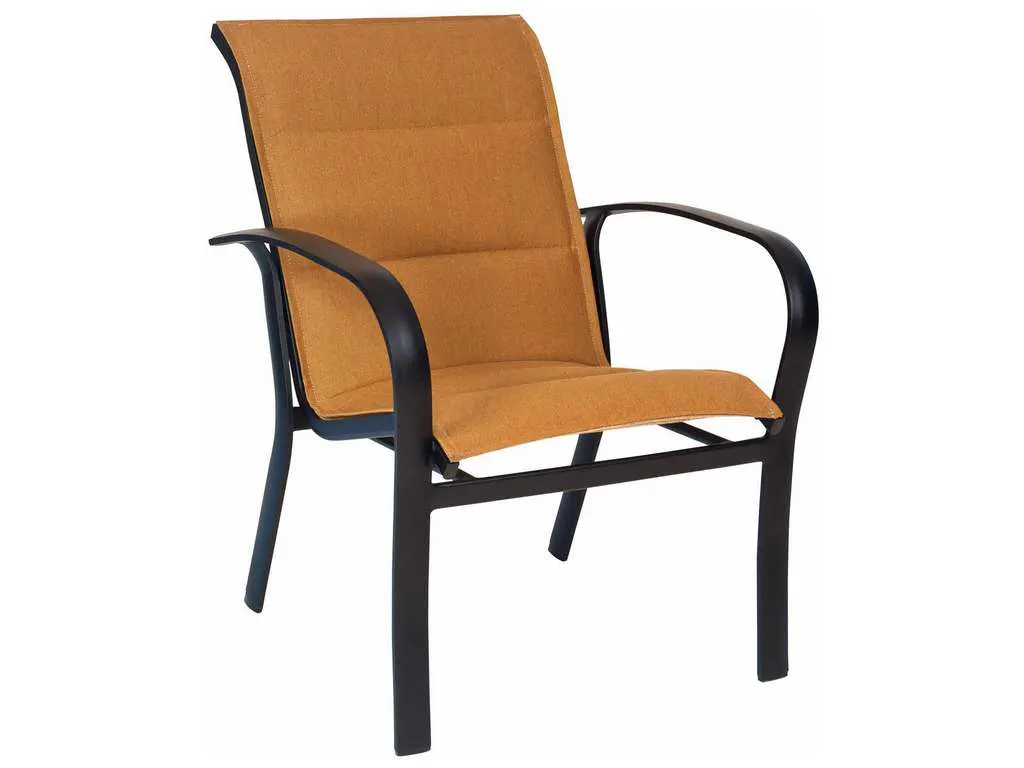 Woodard 2PH501 Fremont Padded Sling Dining Arm Chair Stackable