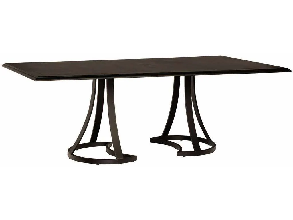 Woodard 5Y7400  09284 Solid Cast Complete Tables Rectangular Dining Umbrella Table