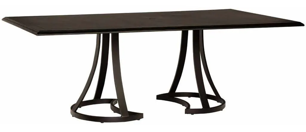Woodard 5Y7400 09284 Solid Cast Complete Tables Rectangular Dining Umbrella Table Woodard 5Y7400 09284 Solid Cast Complete Tables Rectangular Dining Umbrella Table