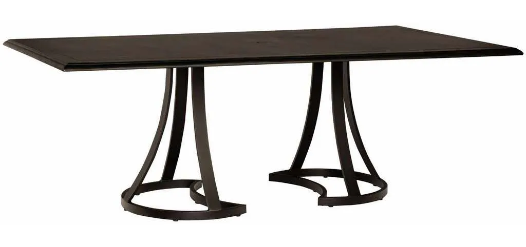 Woodard 5Y7400 09284 Solid Cast Complete Tables Rectangular Dining Umbrella Table Woodard 5Y7400 09284 Solid Cast Complete Tables Rectangular Dining Umbrella Table