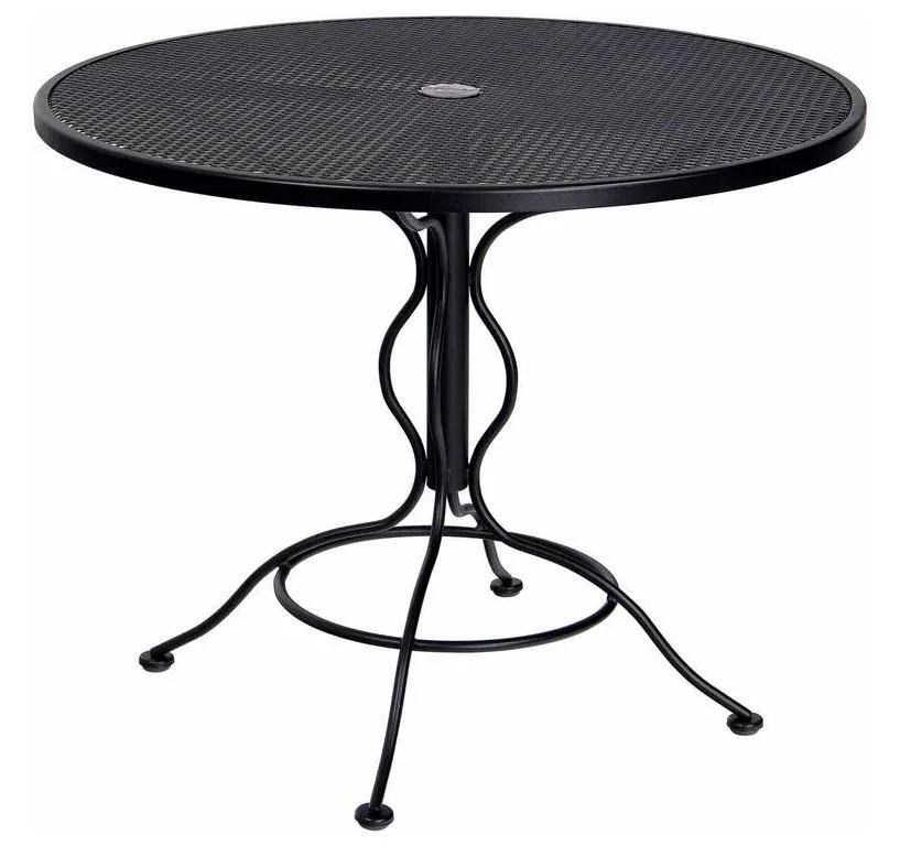 Woodard 190135 Mesh Top 36 inch Round Bistro Umbrella Table Woodard 190135 Mesh Top 36 inch Round Bistro Umbrella Table
