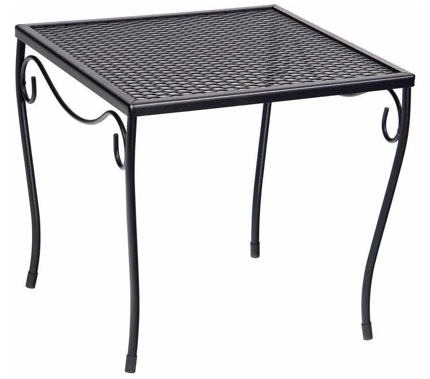 Woodard 190213 Mesh Top Medium Square End Table Woodard 190213 Mesh Top Medium Square End Table