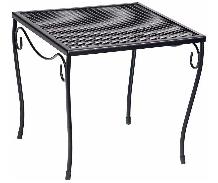 Woodard 190213 Mesh Top Medium Square End Table Woodard 190213 Mesh Top Medium Square End Table
