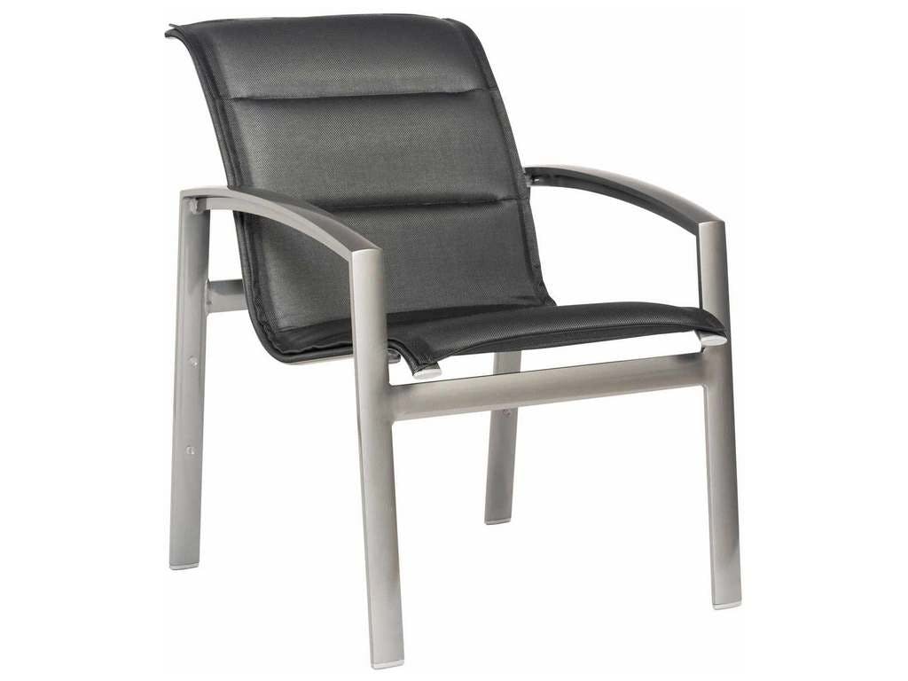 Woodard 320517 Metropolis   Padded Sling Stacking Dining Armchair