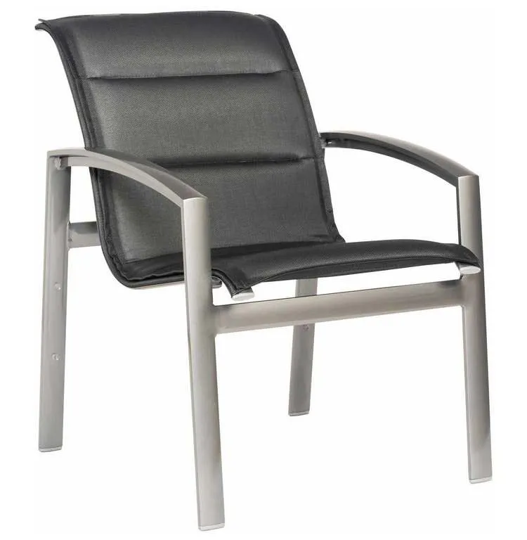 Woodard 320517 Metropolis Padded Sling Stacking Dining Armchair Woodard 320517 Metropolis Padded Sling Stacking Dining Armchair