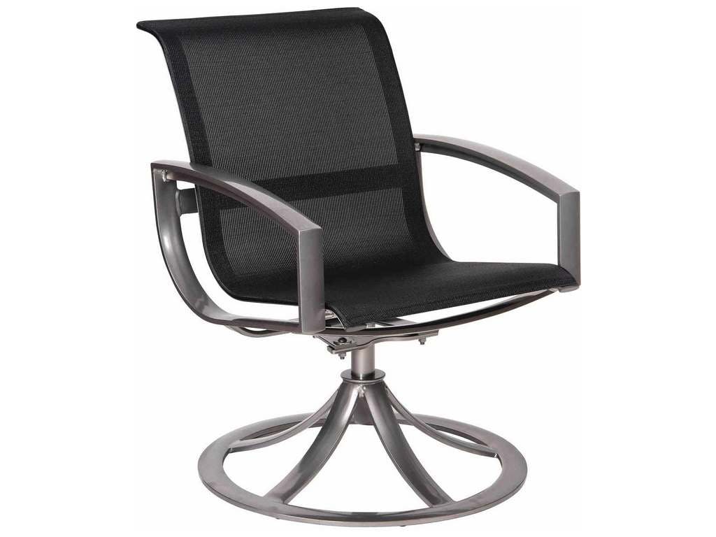 Woodard 320472 Metropolis Sling Swivel Dining Arm Chair