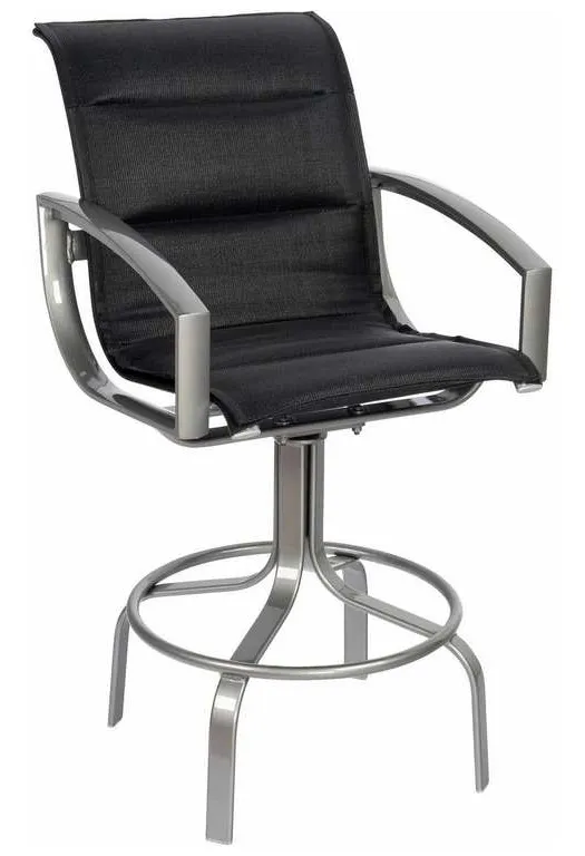 Woodard 320568 Metropolis Padded Sling Swivel Bar Stool Woodard 320568 Metropolis Padded Sling Swivel Bar Stool