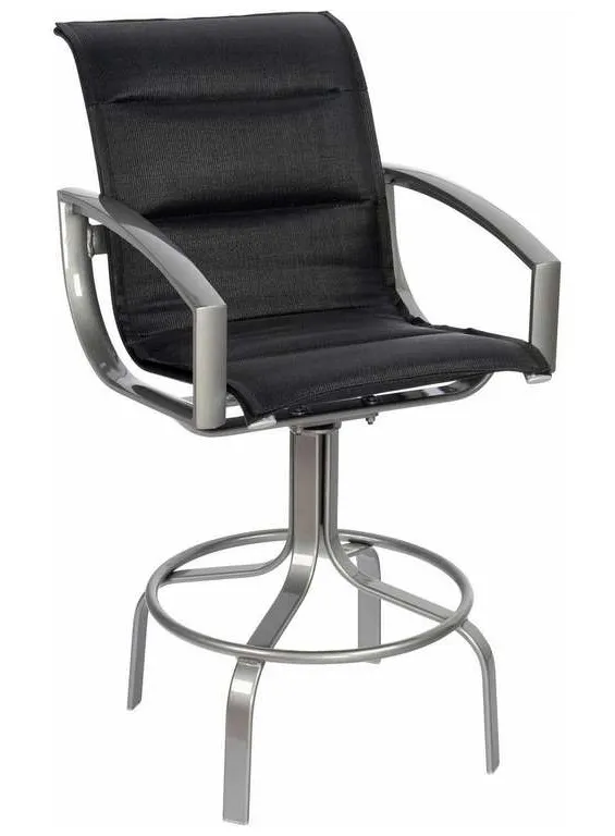 Woodard 320568 Metropolis Padded Sling Swivel Bar Stool Woodard 320568 Metropolis Padded Sling Swivel Bar Stool