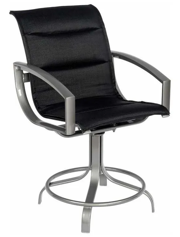 Woodard 320569 Metropolis Padded Sling Swivel Counter Stool Woodard 320569 Metropolis Padded Sling Swivel Counter Stool