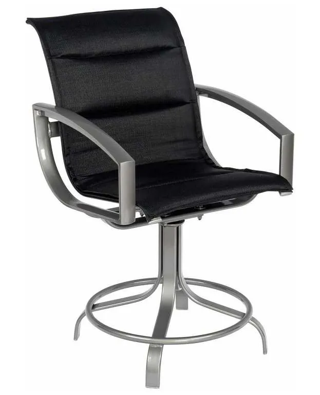 Woodard 320569 Metropolis Padded Sling Swivel Counter Stool Woodard 320569 Metropolis Padded Sling Swivel Counter Stool