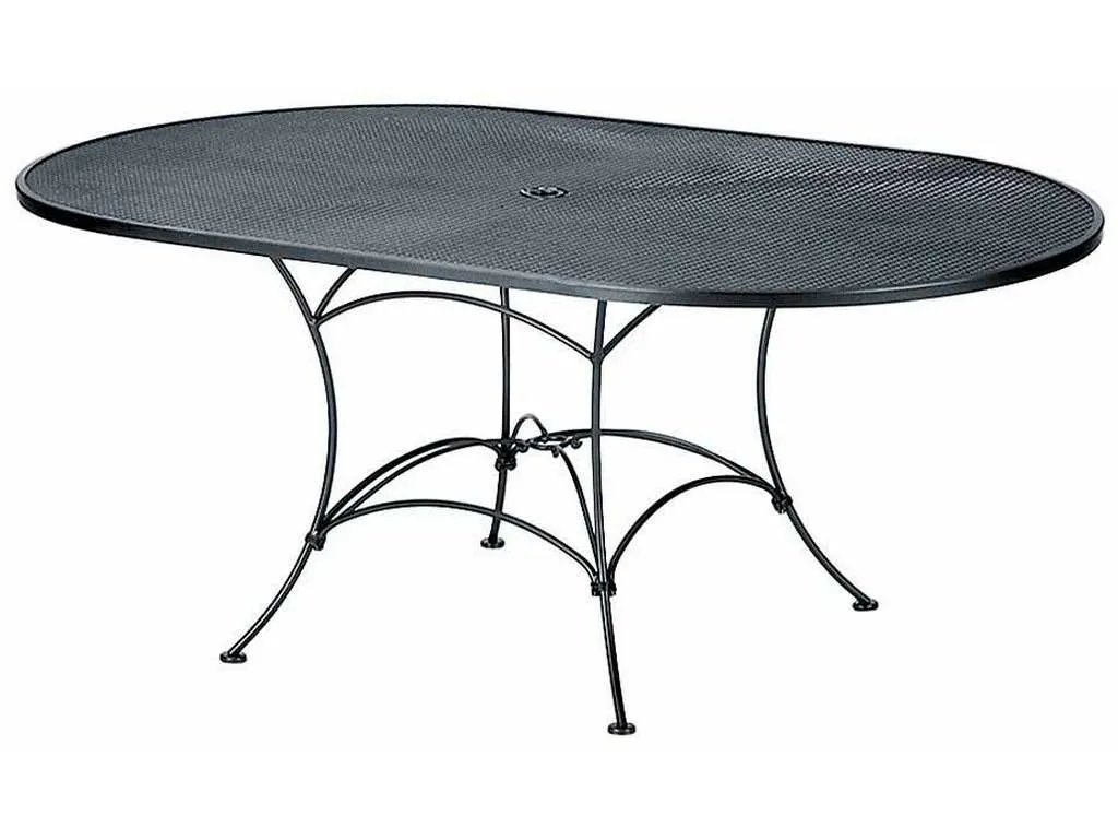 Woodard 190143  Mesh Top Set-Up 42 inch x 72 inch Oval Umbrella Table